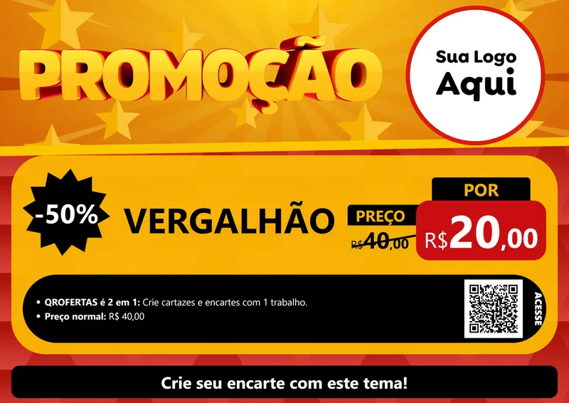 Modelo de Cartaz para Cartaz A4 Horizontal com o tema Promoção para Ferragens