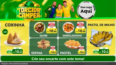 Modelo de TV para TV Horizontal com o tema Torcida Campeã - Copa para Salgadaria