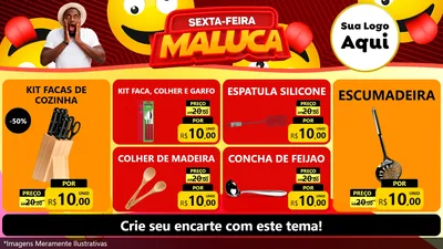 Modelo de TV para TV Horizontal com o tema Sexta-feira Maluca para Utilidades Domésticas