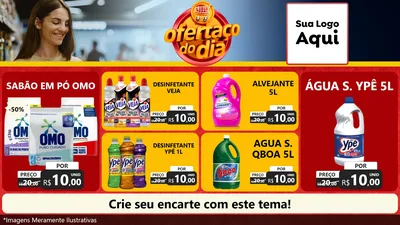 Modelo de TV para TV Horizontal com o tema Ofertaço Do Dia para Produtos de Limpeza