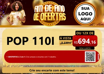 Modelo de Cartaz para Cartaz A4 Horizontal com o tema Fim de Ano de Ofertas para Concessionaria de Motos