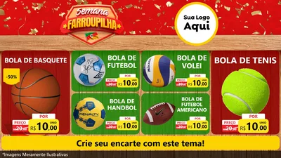Modelo de TV para TV Horizontal com o tema Semana Farroupilha para Artigos Esportivos