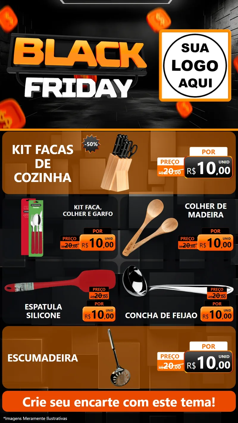 Modelo de TV para TV Vertical com o tema Black Friday para Utilidades Domésticas