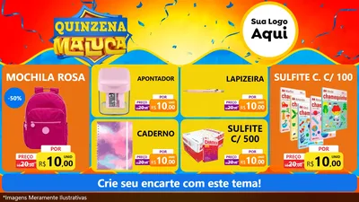 Modelo de TV para TV Horizontal com o tema Quinzena Maluca para Papelaria