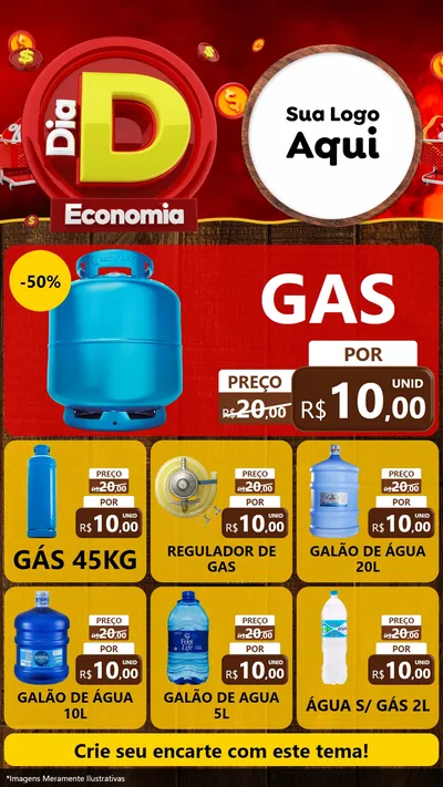 Modelo de Rede Social para Stories com o tema Dia D Economia para Água e gás