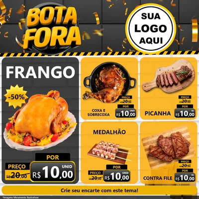 Modelo de Rede Social para Feed Facebook com o tema Bota Fora para Assados