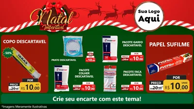 Modelo de TV para TV Horizontal com o tema Natal Imperdível para Embalagens