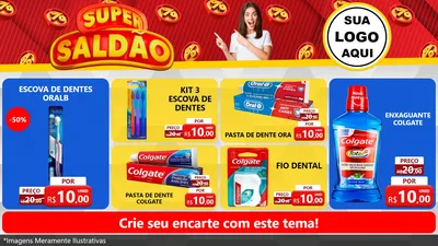 Modelo de TV para TV Horizontal com o tema Super Saldão para Higiene Pessoal