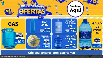 Modelo de TV para TV Horizontal com o tema Fim de Semana de Ofertas para Água e gás