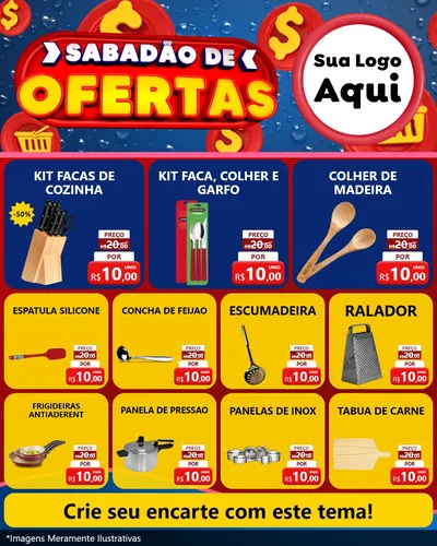 Modelo de Rede Social para Feed Instagram com o tema Sabadão de Ofertas para Utilidades Domésticas