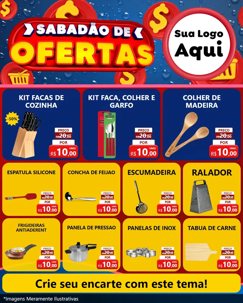 Modelo de Rede Social para Feed Instagram com o tema Sabadão de Ofertas para Utilidades Domésticas