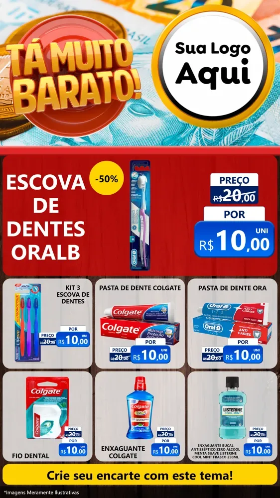 Modelo de Rede Social para Stories com o tema Está Muito Barato para Higiene Pessoal