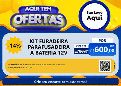Modelo de Cartaz para Cartaz A4 Horizontal com o tema Aqui Tem Ofertas para Maquinas e Ferramentas