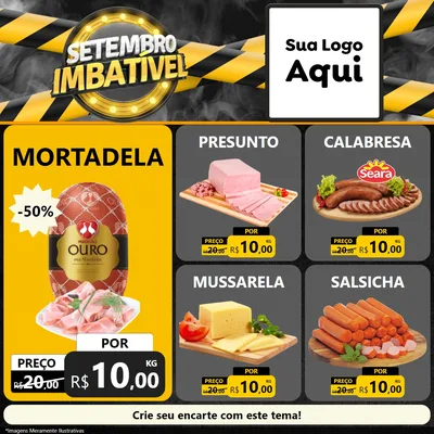 Modelo de Rede Social para Feed Facebook com o tema Setembro Imbatível para Frios e Laticínios