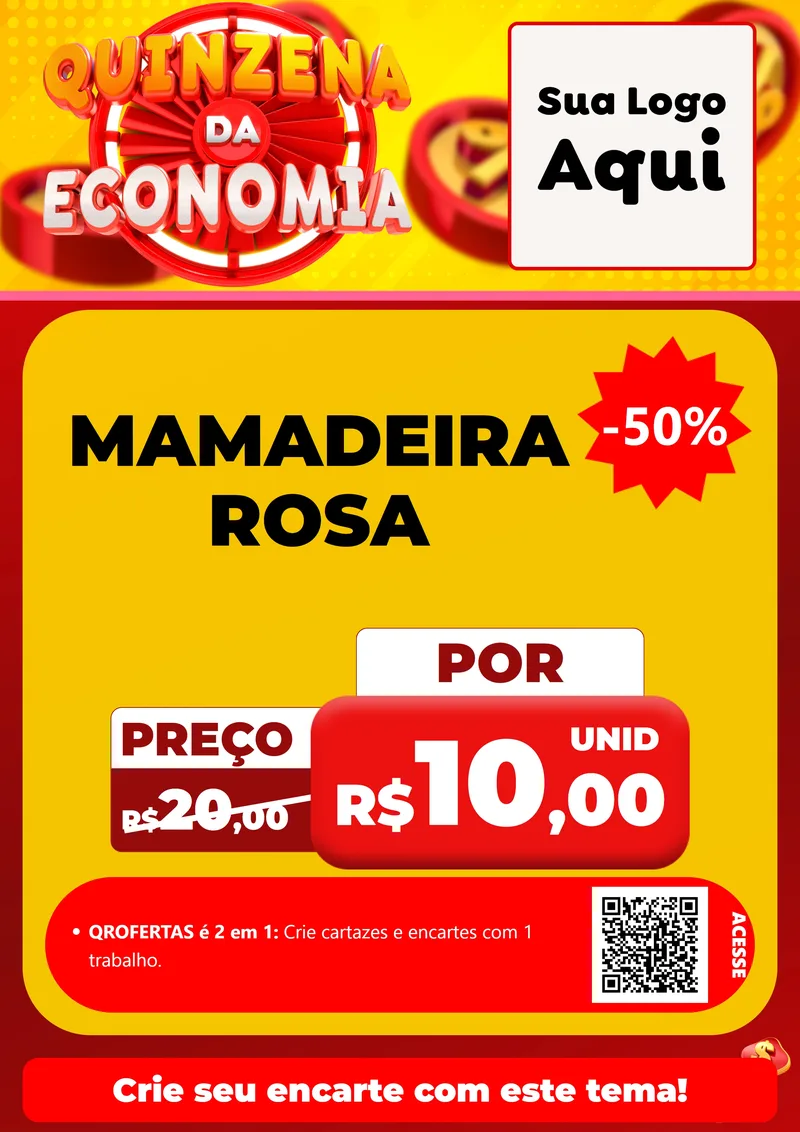Modelo de Cartaz para Cartaz A4 Vertical com o tema Quinzena Da Economia para Bebês