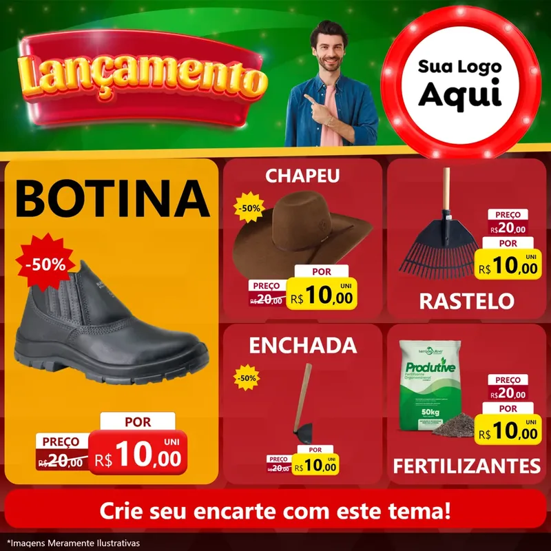 Modelo de Rede Social para Feed Facebook com o tema Lançamento para Agropecuária