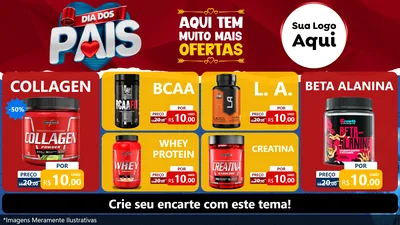 Modelo de TV para TV Horizontal com o tema Dia dos Pais para Suplementos alimentares