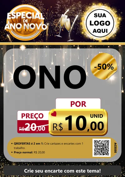 Modelo de Cartaz para Cartaz A4 Vertical com o tema Especial de Ano Novo para Óticas
