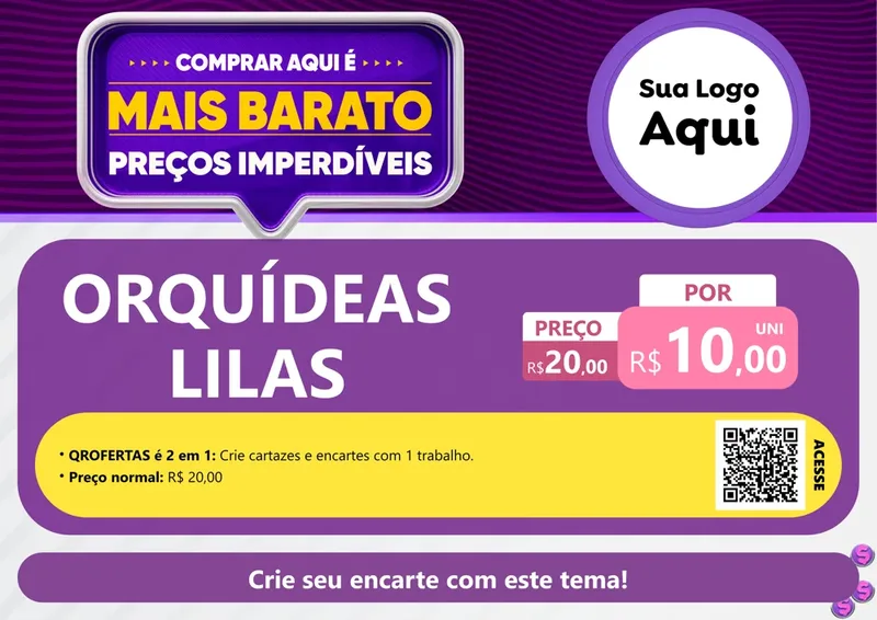 Modelo de Cartaz para Cartaz A4 Horizontal com o tema Mais Barato para Floricultura e jardim