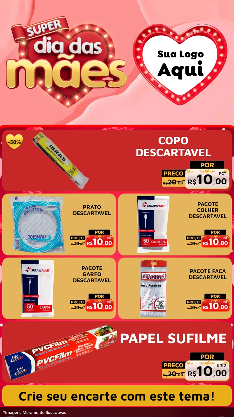 Modelo de TV para TV Vertical com o tema Super Dia Das Mães para Embalagens