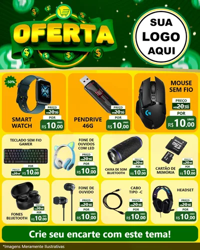 Modelo de Rede Social para Feed Instagram com o tema Oferta para Informática
