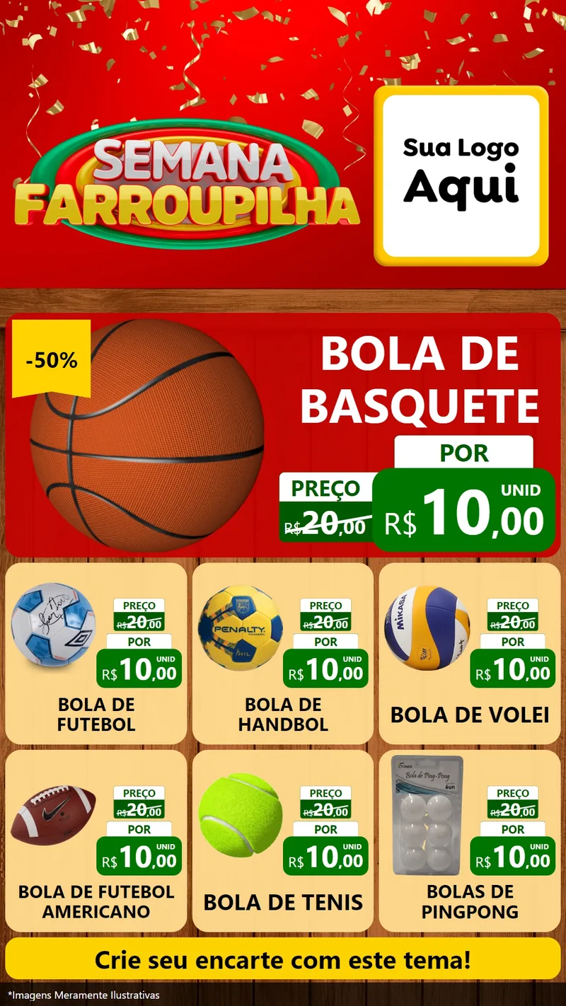 Modelo de Rede Social para Stories com o tema Semana Farroupilha para Artigos Esportivos