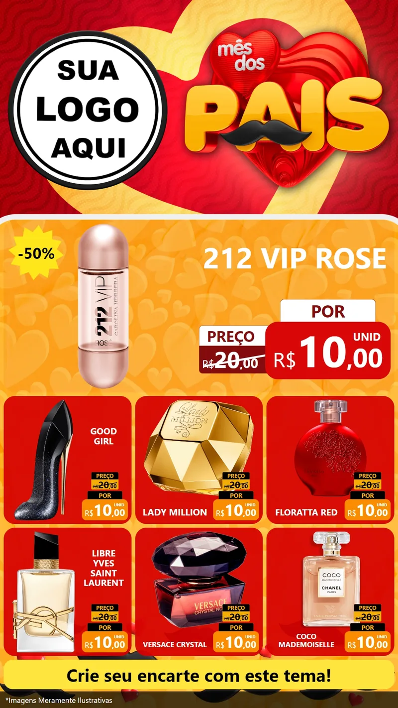 Modelo de Rede Social para Stories com o tema Mês Dos Pais para Perfumes