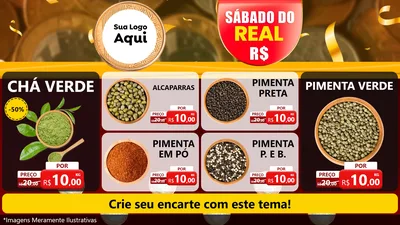 Modelo de TV para TV Horizontal com o tema Sábado do Real para Produtos Naturais