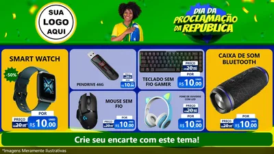 Modelo de TV para TV Horizontal com o tema Dia Da Proclamação Da República para Informática