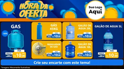 Modelo de TV para TV Horizontal com o tema Hora da Oferta para Água e gás