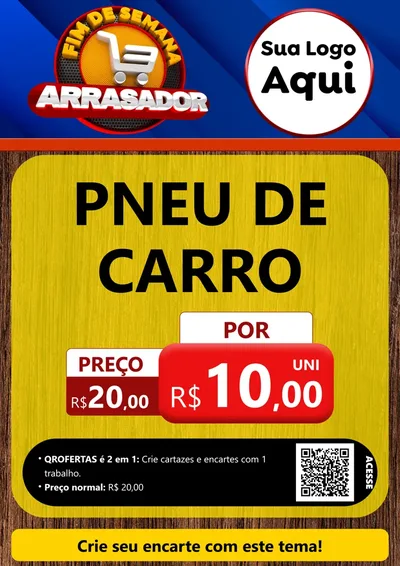 Modelo de Cartaz para Cartaz A4 Vertical com o tema Fim De Semana Arrasador para Auto peças