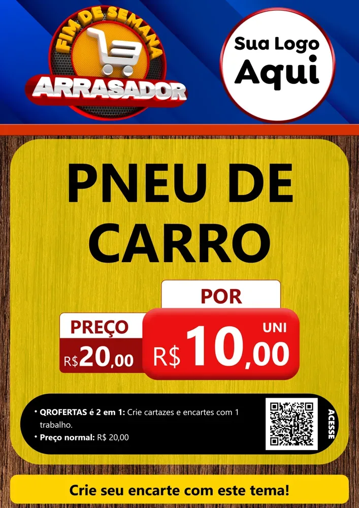 Modelo de Cartaz para Cartaz A4 Vertical com o tema Fim De Semana Arrasador para Auto peças