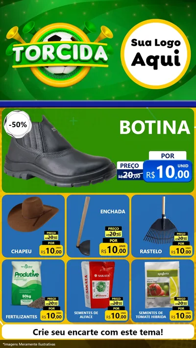 Modelo de Rede Social para Stories com o tema Torcida para Agropecuária