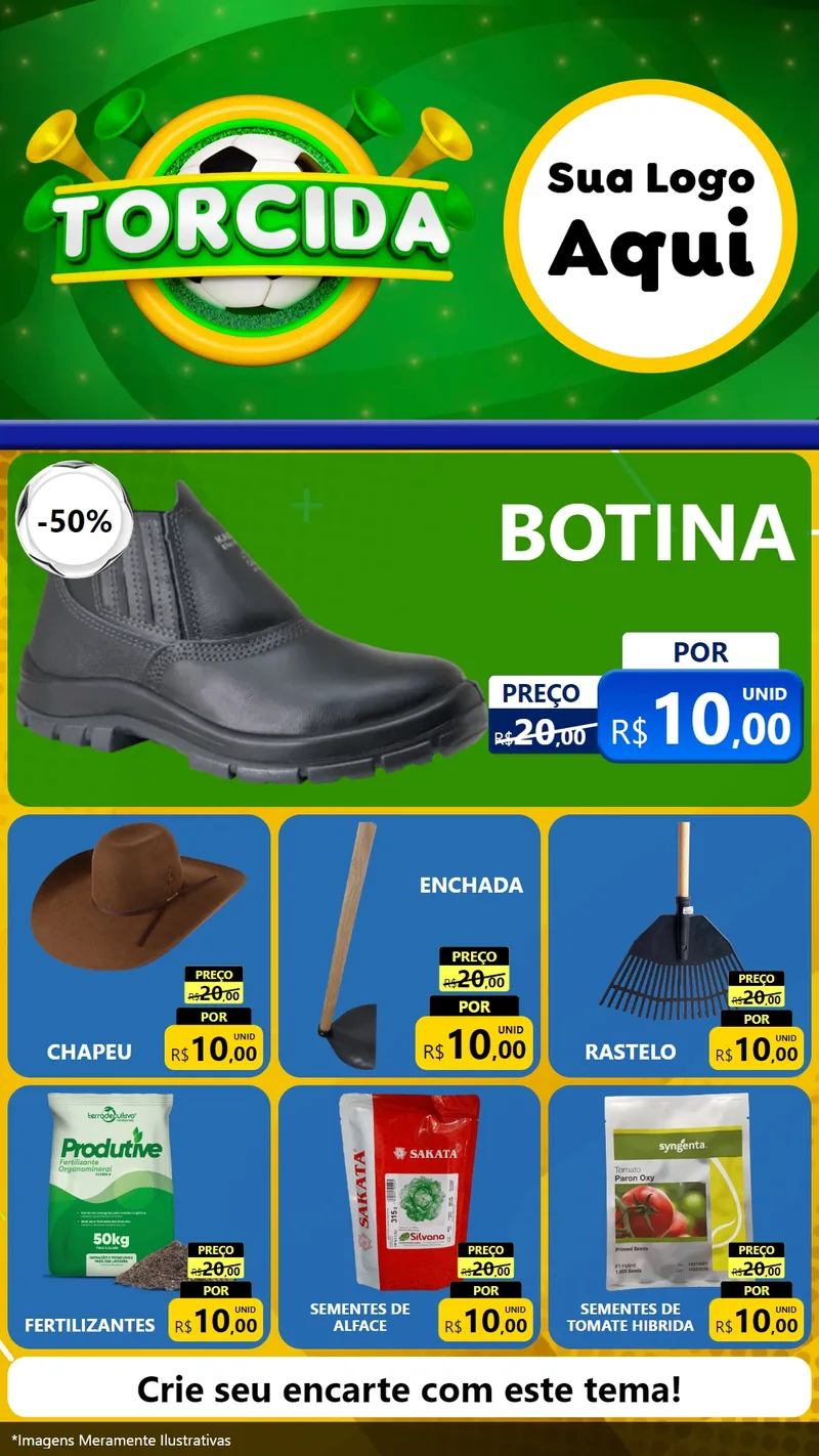 Modelo de Rede Social para Stories com o tema Torcida para Agropecuária