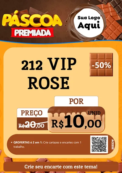 Modelo de Cartaz para Cartaz A4 Vertical com o tema Páscoa Premiada para Perfumes