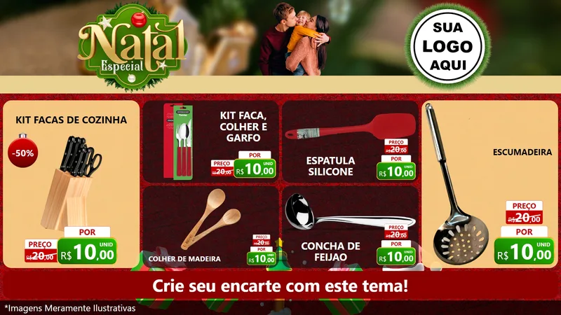 Modelo de TV para TV Horizontal com o tema Natal Especial para Utilidades Domésticas