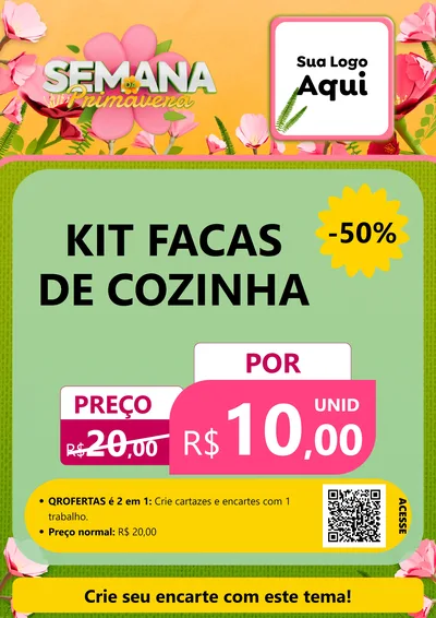 Modelo de Cartaz para Cartaz A4 Vertical com o tema Semana da Primavera para Utilidades Domésticas
