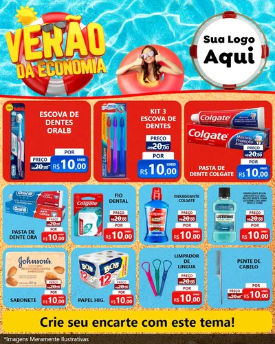 Modelo de Rede Social para Feed Instagram com o tema Verão da Economia para Higiene Pessoal