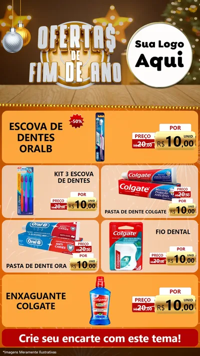 Modelo de TV para TV Vertical com o tema Ofertas de Fim de Ano para Higiene Pessoal