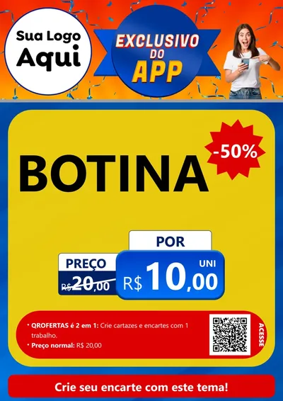 Modelo de Cartaz para Cartaz A4 Vertical com o tema Exclusivo do Aplicativo para Agropecuária
