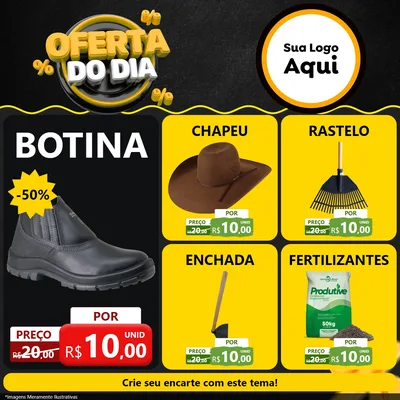 Modelo de Rede Social para Feed Facebook com o tema Oferta Do Dia para Agropecuária
