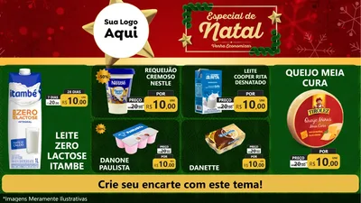 Modelo de TV para TV Horizontal com o tema Especial de Natal para Frios e Laticínios