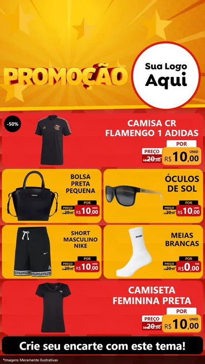Modelo de TV para TV Vertical com o tema Promoção para Roupas e acessórios
