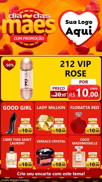 Modelo de Rede Social para Stories com o tema Dia das Mães com Promoção para Perfumes