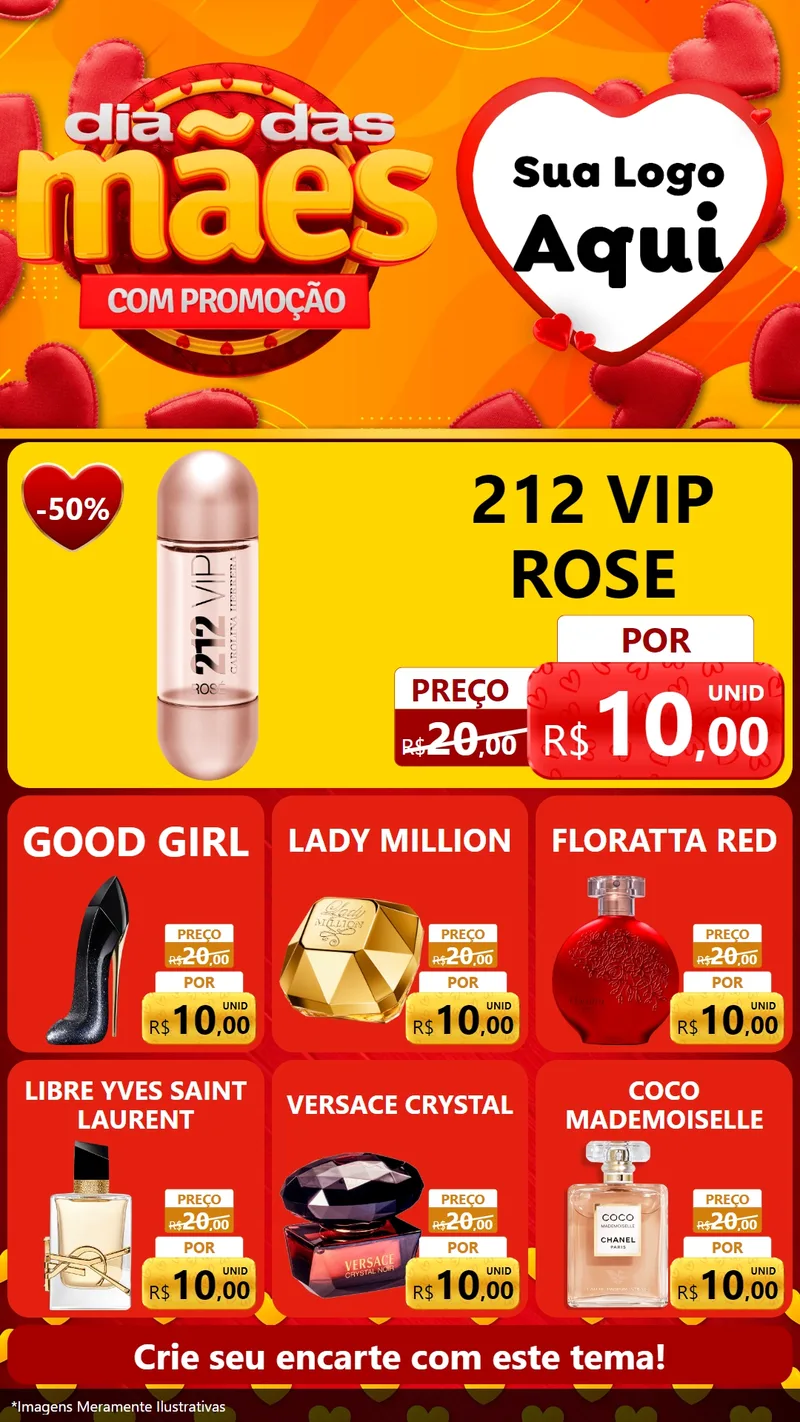 Modelo de Rede Social para Stories com o tema Dia das Mães com Promoção para Perfumes