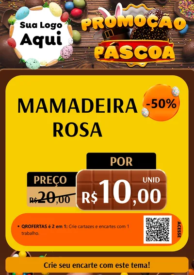 Modelo de Cartaz para Cartaz A4 Vertical com o tema Promoção Páscoa para Bebês