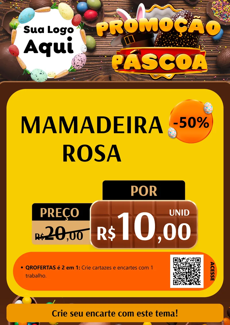 Modelo de Cartaz para Cartaz A4 Vertical com o tema Promoção Páscoa para Bebês