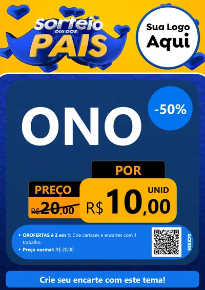 Modelo de Cartaz para Cartaz A4 Vertical com o tema Sorteio Dia dos Pais para Óticas