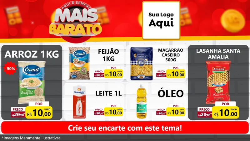Modelo de TV para TV Horizontal com o tema Mais Barato para Supermercado