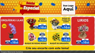 Modelo de TV para TV Horizontal com o tema Sexta Mais Especial para Floricultura e jardim
